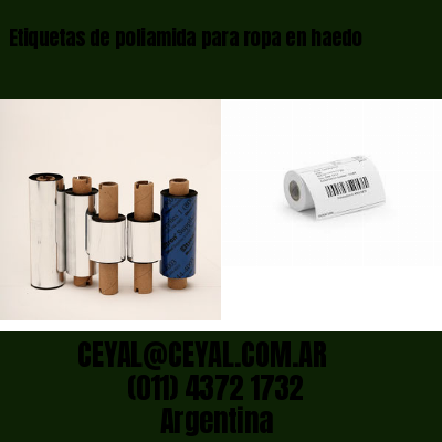 Etiquetas de poliamida para ropa en haedo