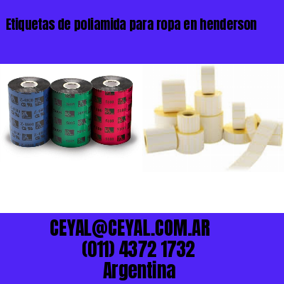 Etiquetas de poliamida para ropa en henderson