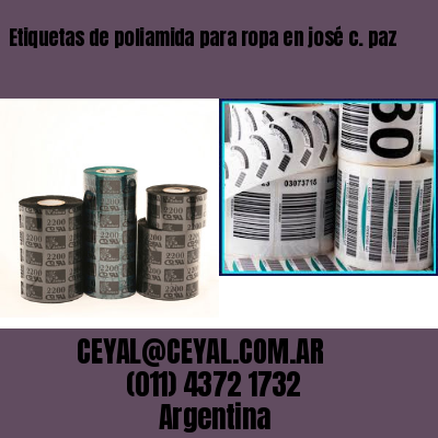 Etiquetas de poliamida para ropa en josé c. paz