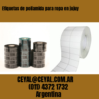 Etiquetas de poliamida para ropa en jujuy