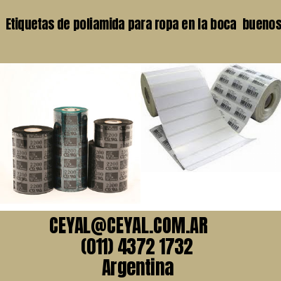 Etiquetas de poliamida para ropa en la boca  buenos aires