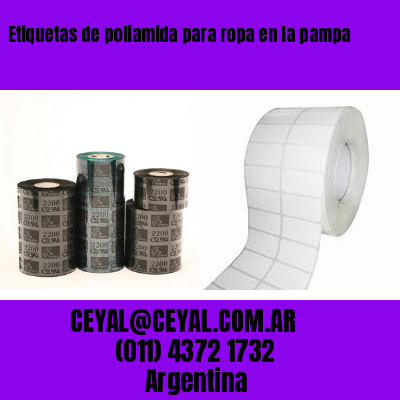Etiquetas de poliamida para ropa en la pampa