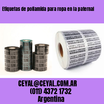 Etiquetas de poliamida para ropa en la paternal