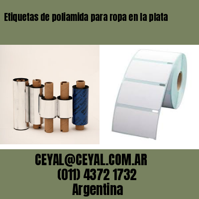 Etiquetas de poliamida para ropa en la plata