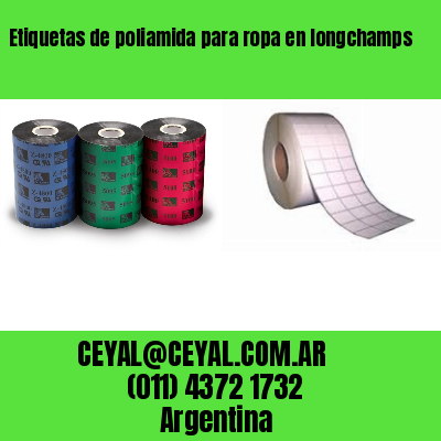 Etiquetas de poliamida para ropa en longchamps