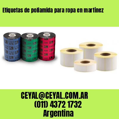 Etiquetas de poliamida para ropa en martínez