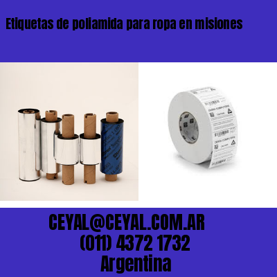 Etiquetas de poliamida para ropa en misiones