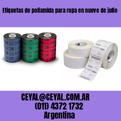 Etiquetas de poliamida para ropa en nueve de julio