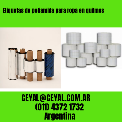 Etiquetas de poliamida para ropa en quilmes