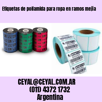 Etiquetas de poliamida para ropa en ramos mejía