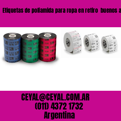 Etiquetas de poliamida para ropa en retiro  buenos aires