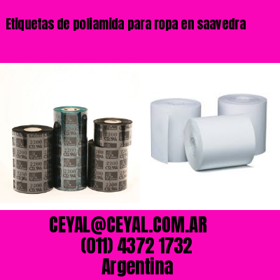 Etiquetas de poliamida para ropa en saavedra