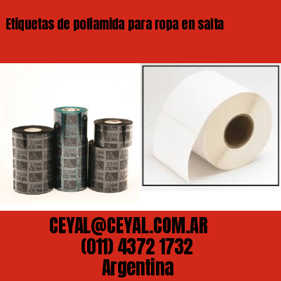 Etiquetas de poliamida para ropa en salta