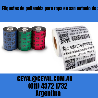 Etiquetas de poliamida para ropa en san antonio de areco
