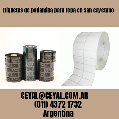 Etiquetas de poliamida para ropa en san cayetano