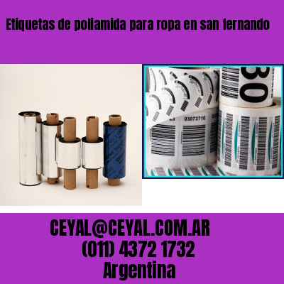 Etiquetas de poliamida para ropa en san fernando
