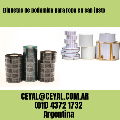 Etiquetas de poliamida para ropa en san justo