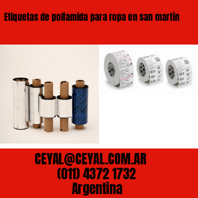 Etiquetas de poliamida para ropa en san martín