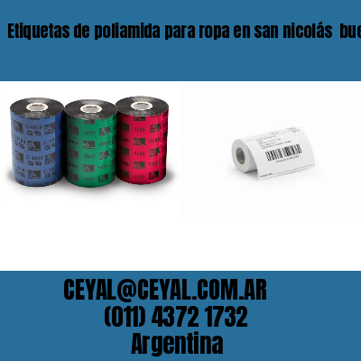 Etiquetas de poliamida para ropa en san nicolás  buenos aires