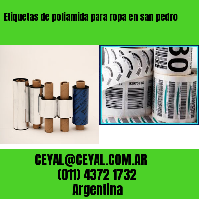 Etiquetas de poliamida para ropa en san pedro