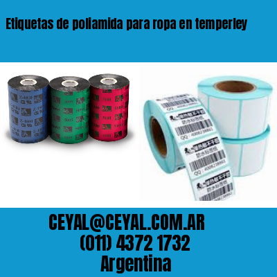 Etiquetas de poliamida para ropa en temperley