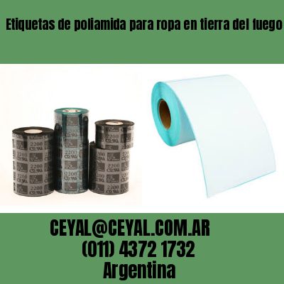 Etiquetas de poliamida para ropa en tierra del fuego