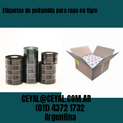 Etiquetas de poliamida para ropa en tigre