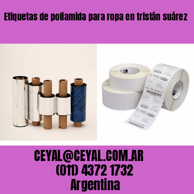 Etiquetas de poliamida para ropa en tristán suárez