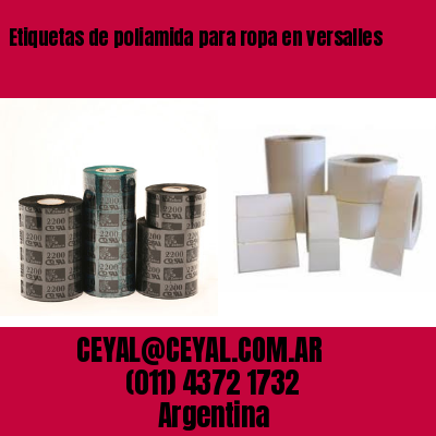 Etiquetas de poliamida para ropa en versalles