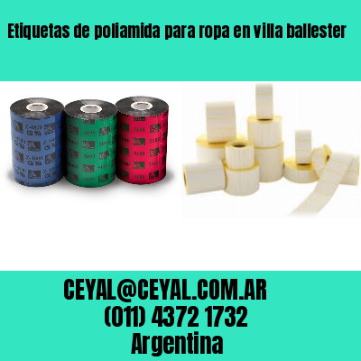 Etiquetas de poliamida para ropa en villa ballester