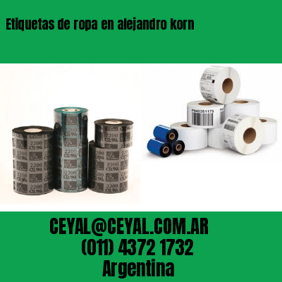 Etiquetas de ropa en alejandro korn