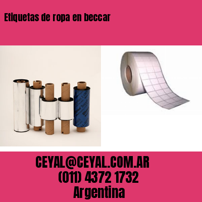 Etiquetas de ropa en beccar