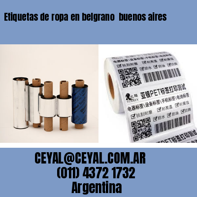 Etiquetas de ropa en belgrano  buenos aires