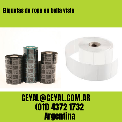Etiquetas de ropa en bella vista