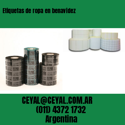 Etiquetas de ropa en benavidez