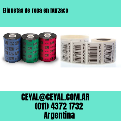 Etiquetas de ropa en burzaco