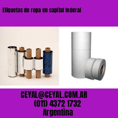 Etiquetas de ropa en capital federal