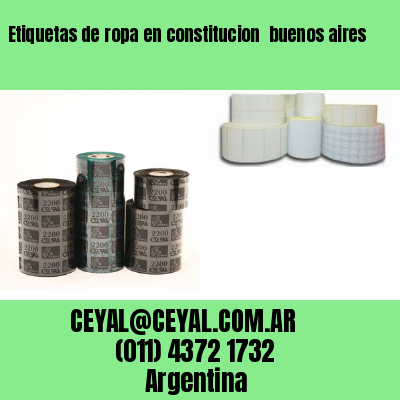 Etiquetas de ropa en constitucion  buenos aires