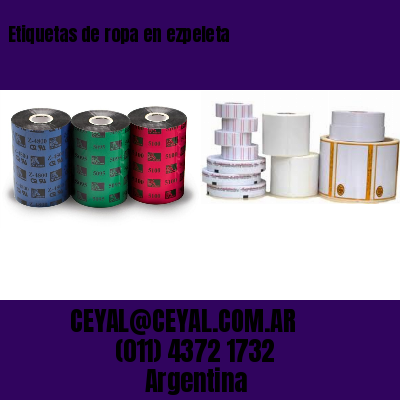 Etiquetas de ropa en ezpeleta