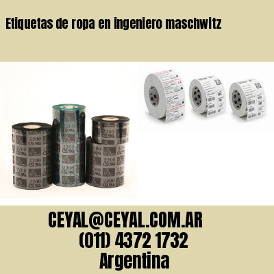 Etiquetas de ropa en ingeniero maschwitz