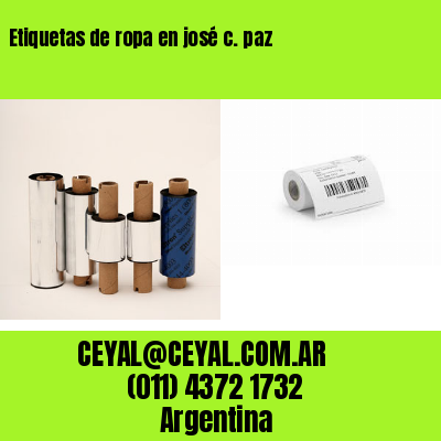 Etiquetas de ropa en josé c. paz