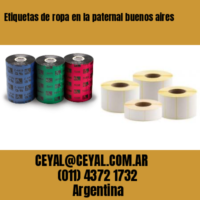 Etiquetas de ropa en la paternal buenos aires