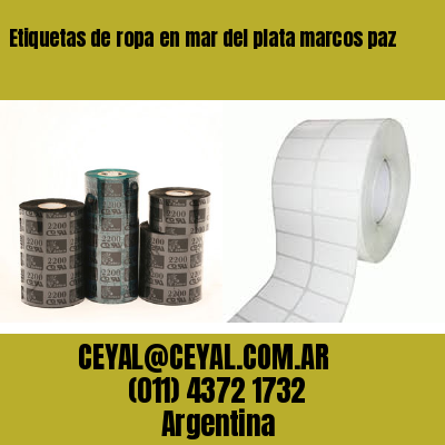 Etiquetas de ropa en mar del plata marcos paz