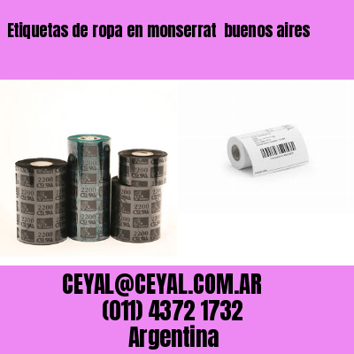 Etiquetas de ropa en monserrat  buenos aires