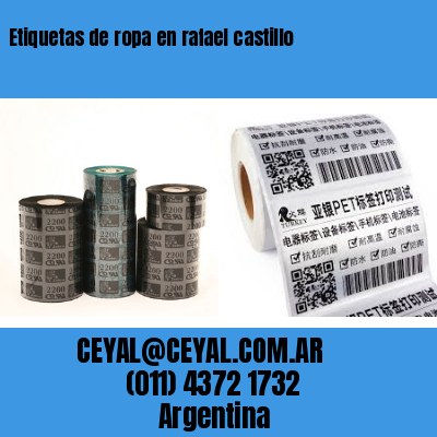 Etiquetas de ropa en rafael castillo