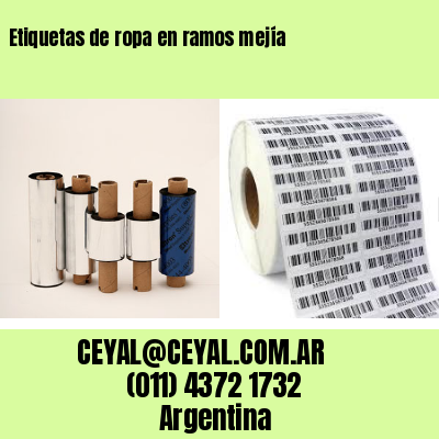 Etiquetas de ropa en ramos mejía