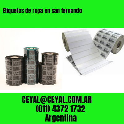 Etiquetas de ropa en san fernando