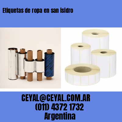 Etiquetas de ropa en san isidro