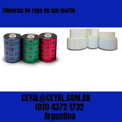 Etiquetas de ropa en san martín