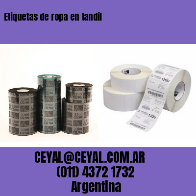 Etiquetas de ropa en tandil